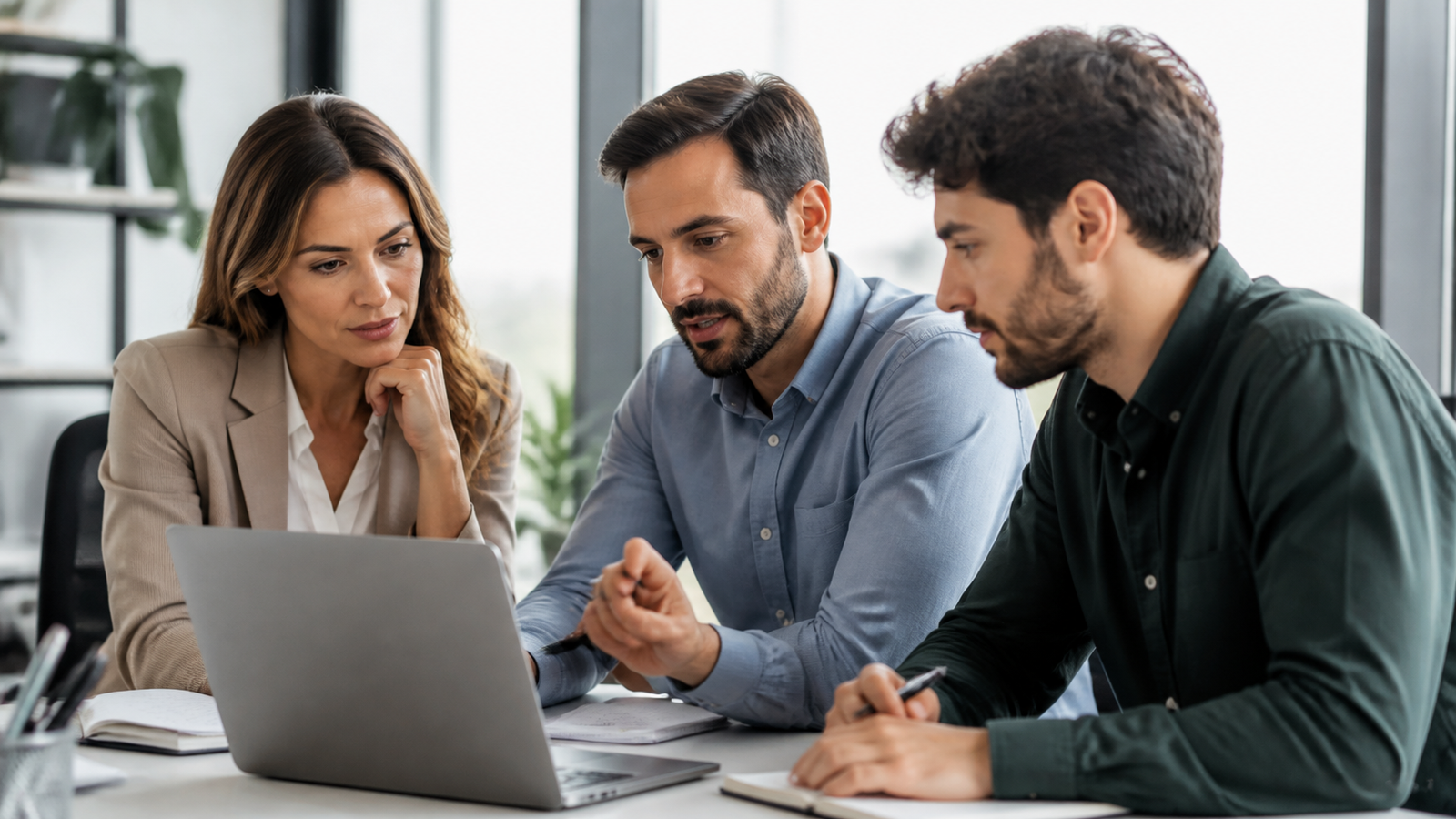 Equipo de pyme evaluando opciones de automatización
